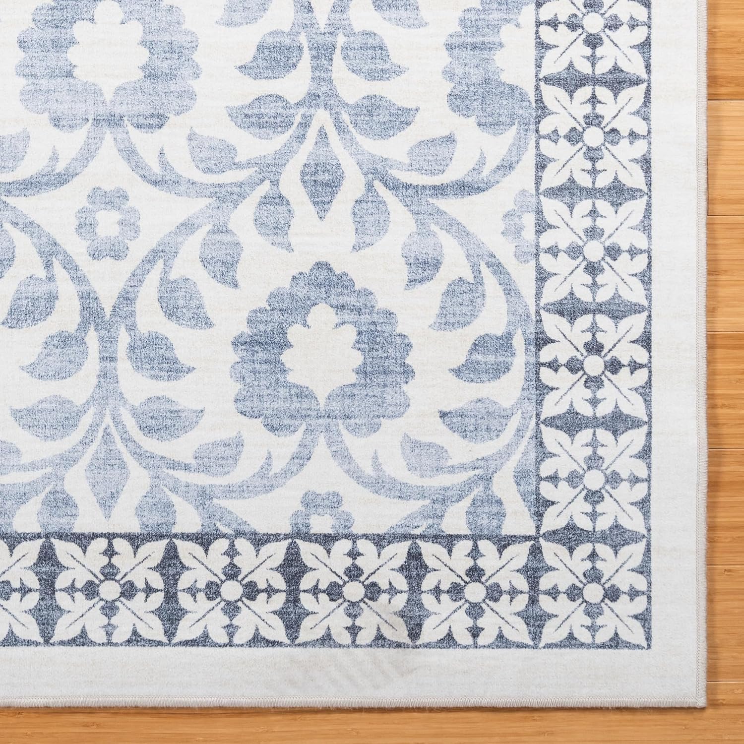 Gertmenian Indoor Boho Area Rug | Home Decor for Entryway, Bedroom, Living Room, Office, Kitchen | Non Slip, Soft, Printed Accent Rugs | Esme, Blue, 6x9 Medium, 24561