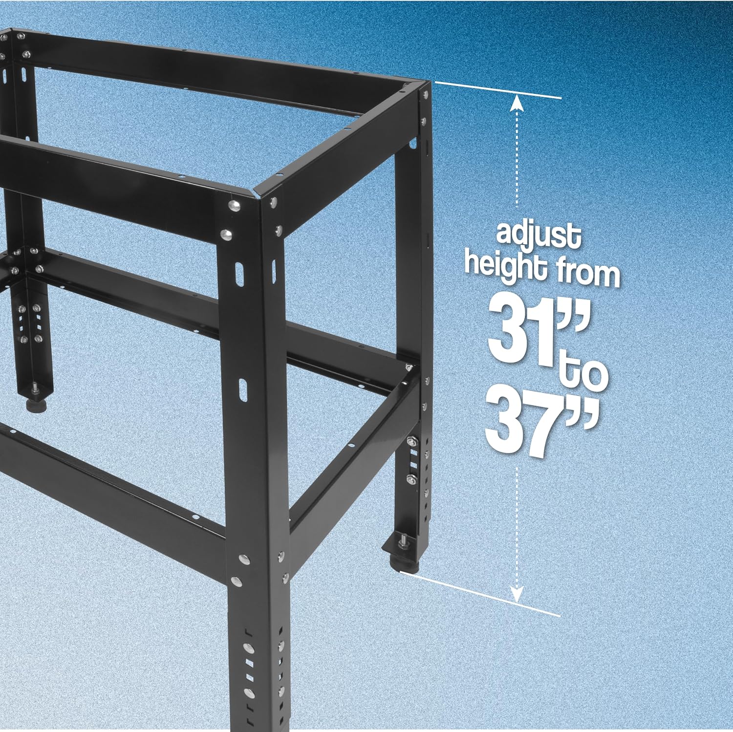Multi-Purpose Workshop Router Table Stand, Machinery Shop Table Work Stand, 500 lb Heavy Duty Support for Band Saw, Drill Press, Belt Sander, Miter Saw, Bench Grinder, Planer, Adjustable Leveling Feet