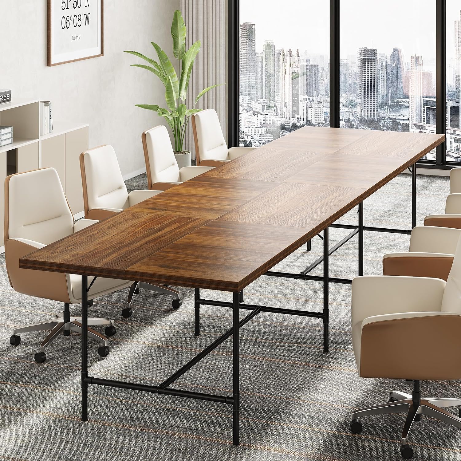 LITTLE TREE 6FT Conference Table, Rectangle 70.8' W x 35.4' D Meeting Table, Seminar Table for Office Conference Room