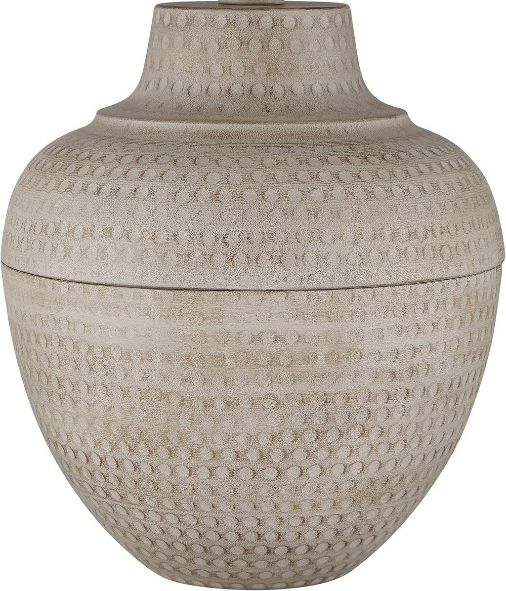 Barnes and Ivy Brighton 27 1/4' Tall Hammered Pot Farmhouse Rustic Modern Coastal Table Lamps Set of 2 Brown Beige Finish Metal Living Room Bedroom Bedside Nightstand House Office White Shade