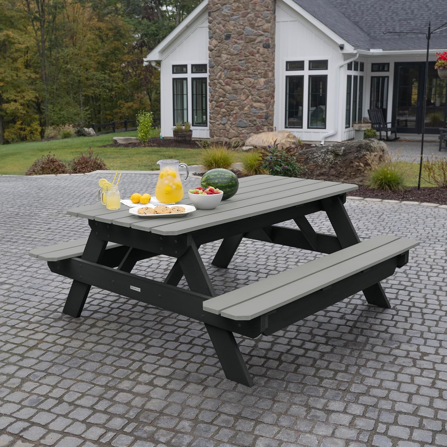 Highwood Hometown Picnic Table, 6 Foot, Flint