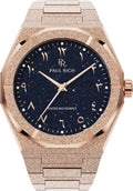 Paul Rich Men's Luxury Stainless Steel Watch - Rugged & Stylish Timepiece for Business, Gift, or Graduation - Fancy Analog Water Resistant Wrist Watch for Him - Frosted Star Dust II Arabic Dial