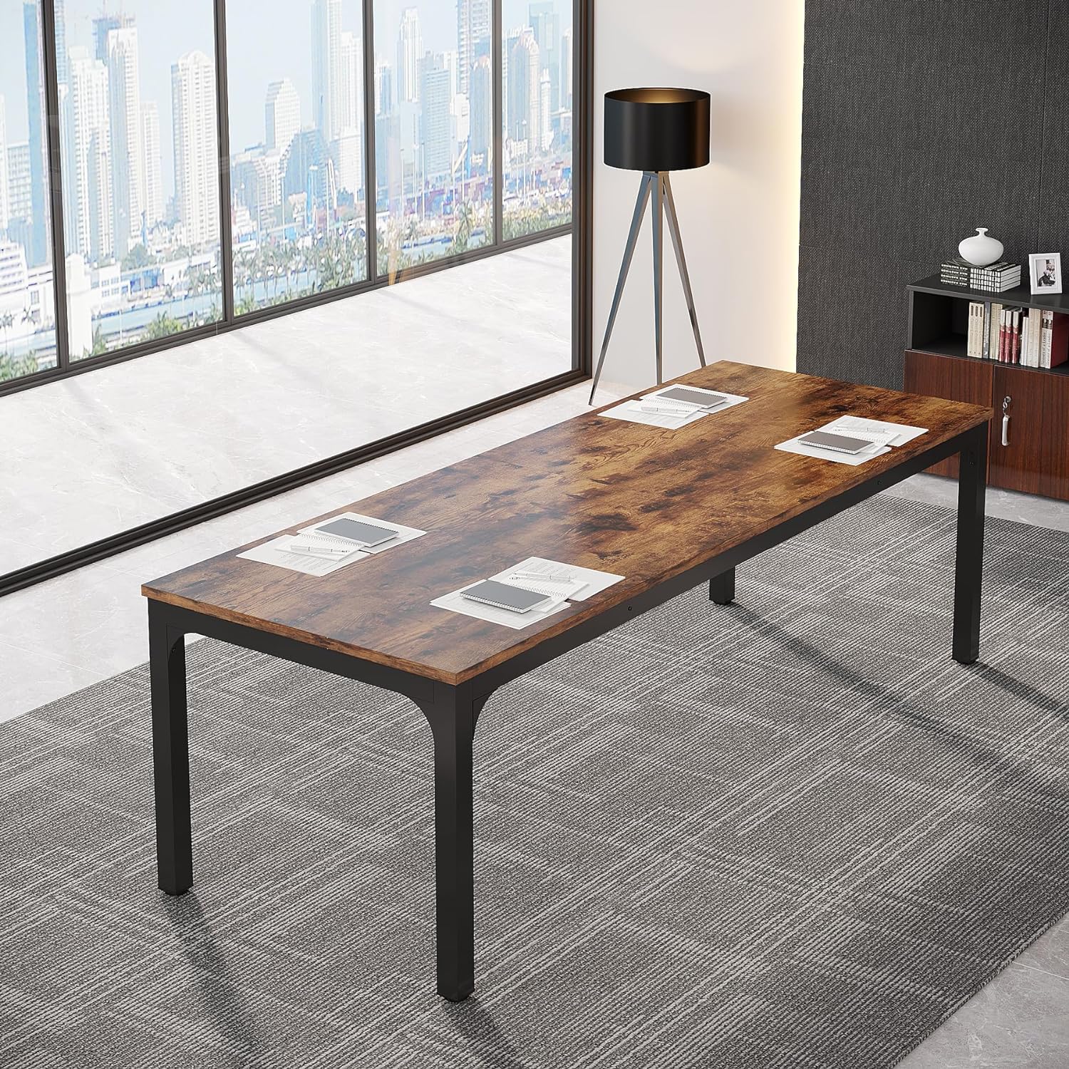 Tribesigns 6.5FT Conference Table, 78.7-Inch Rectangle Meeting Seminar Table, Large Business Tables for 6-8 People (Only Table)