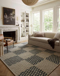 Loloi Chris Loves Julia Bradley Collection, Beige & Midnight, 3' x 7' Runner Rug – Classic Striped Area Rugs for Living Room, Bedroom, Entryway & Hallway, High Traffic Area Home Decor Rug