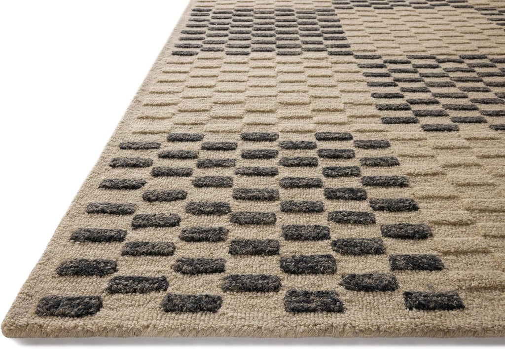 Loloi Chris Loves Julia Bradley Collection, Beige & Midnight, 3' x 7' Runner Rug – Classic Striped Area Rugs for Living Room, Bedroom, Entryway & Hallway, High Traffic Area Home Decor Rug