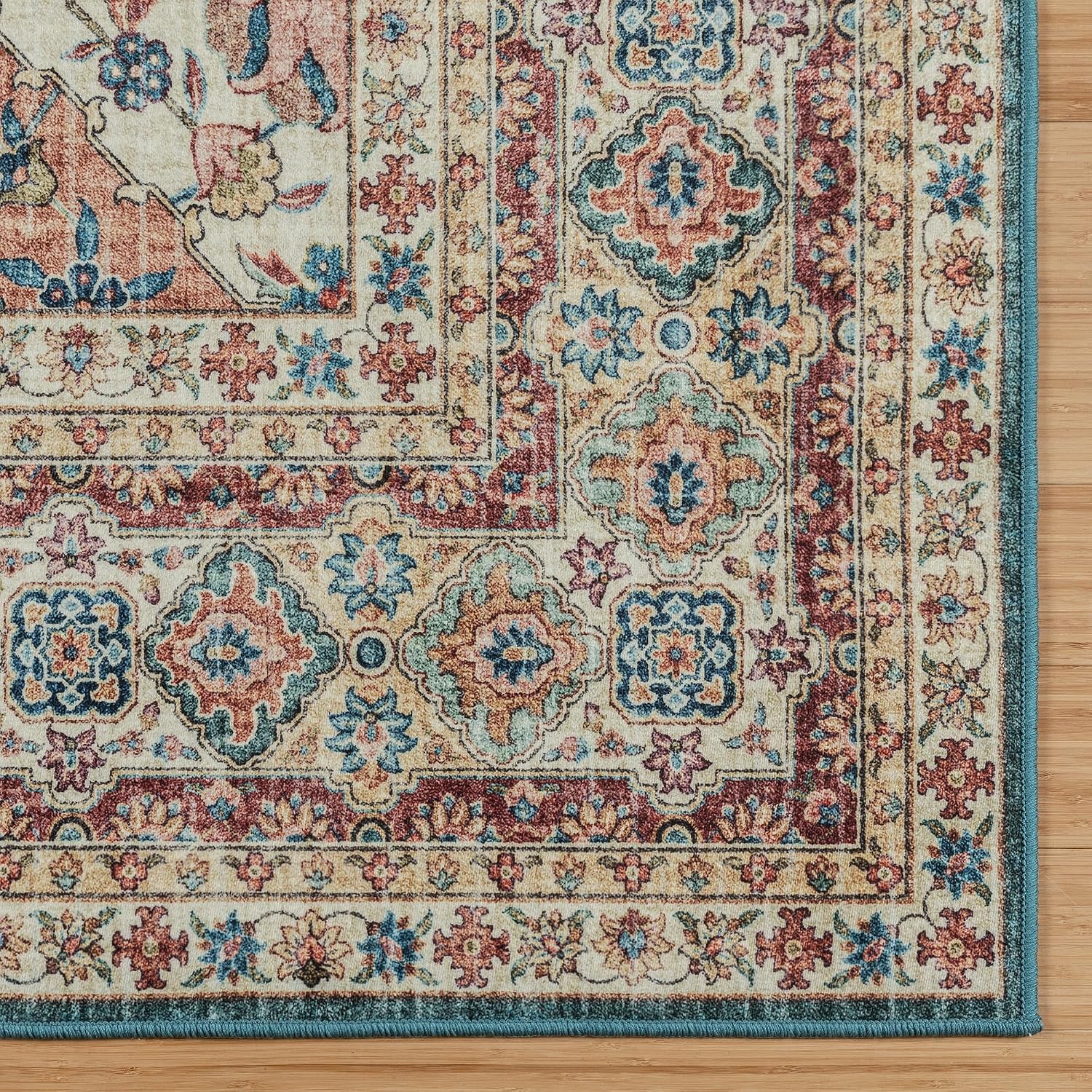Gertmenian Indoor Boho Area Rug - 8x10 Large, Non Slip, Super Strong, Ideal for High Traffic Areas in Bedroom, Living Room, Kitchen - Cinzia, Bronze, 28508