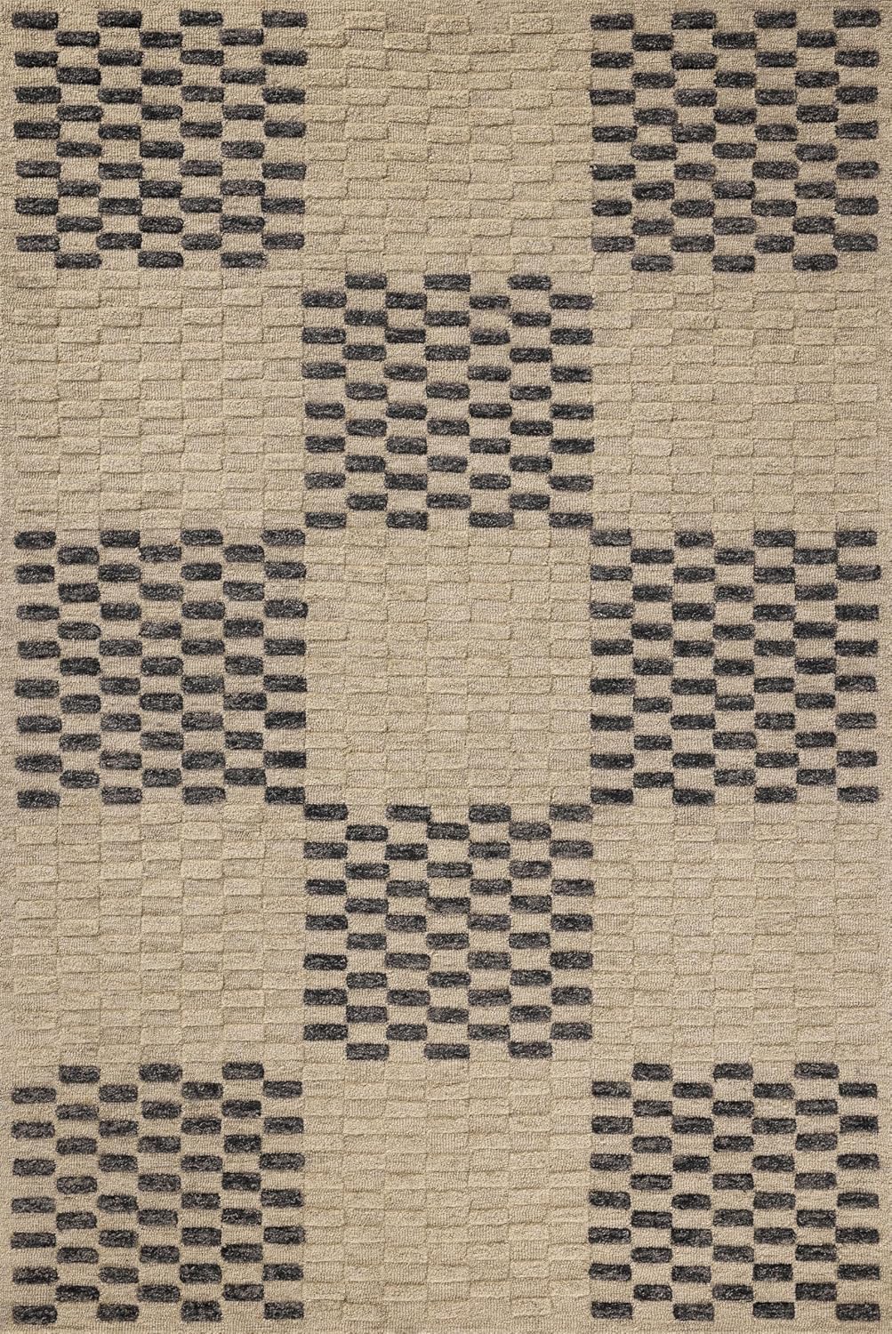 Loloi Chris Loves Julia Bradley Collection, Beige & Midnight, 3' x 7' Runner Rug – Classic Striped Area Rugs for Living Room, Bedroom, Entryway & Hallway, High Traffic Area Home Decor Rug